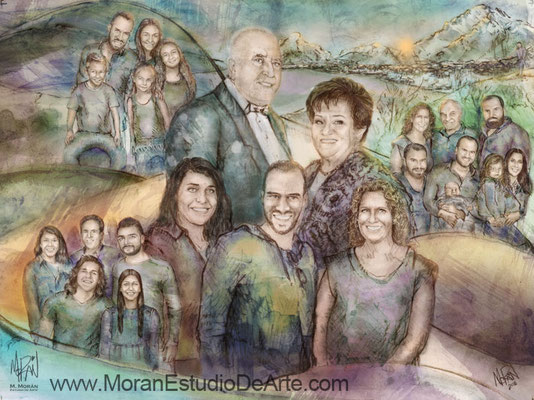 decoracion de interiores retrato historia familiar 