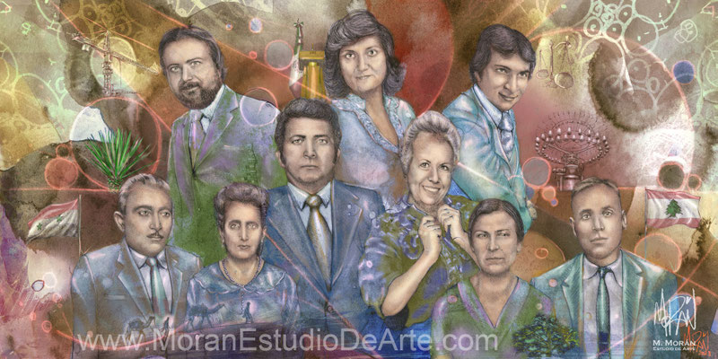 decoracion de interiores retrato historia familiar 