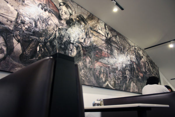 Retrato al oleo Mauricio Moran Estudio De Arte Mural Cineteca Nacional 