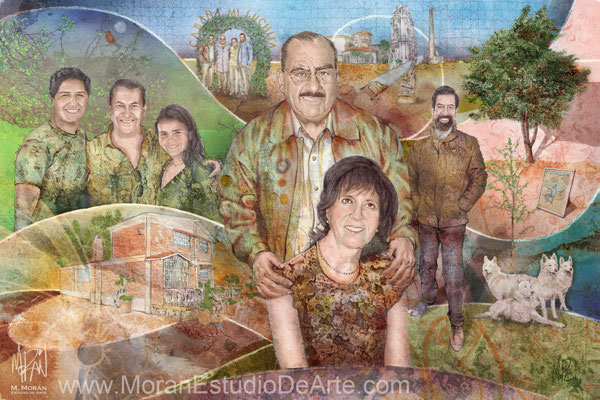 decoracion de interiores retrato historia familiar 