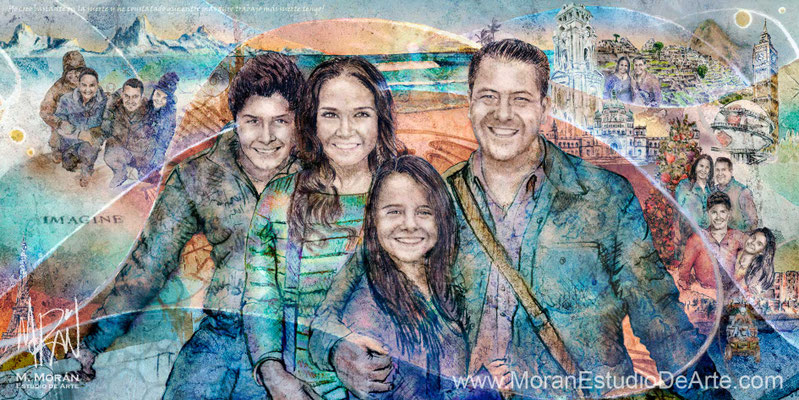 decoracion de interiores retrato historia familiar 