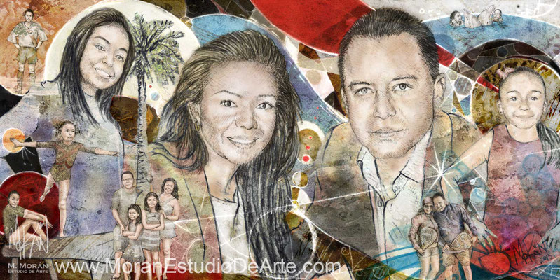 decoracion de interiores retrato historia familiar 