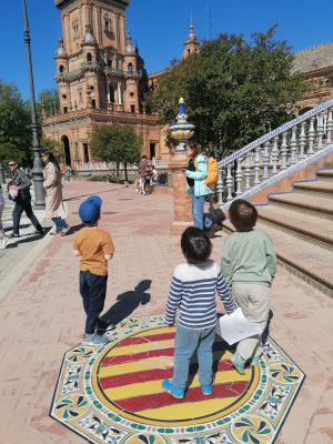 Chasse aux indices en famille plaza de españa Séville
