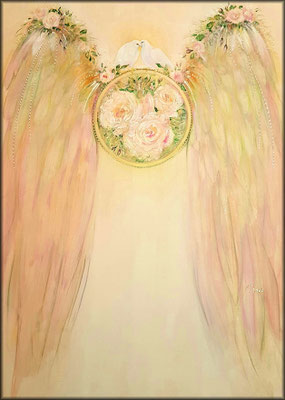 Der Rosenengel 50 x 70 cm, Acryltechnik, Fr. 950