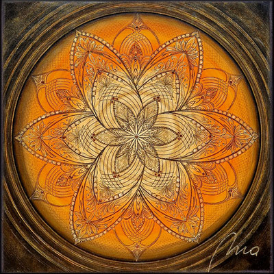Kosmischer Sternengruss, 50x50 cm,  veredelt mit Glitter und Swarovski Kristallsteinchen, Original CHF 1.500 ¦ Kunstdruck auf Leinwand, 50x50 cm CHF 390