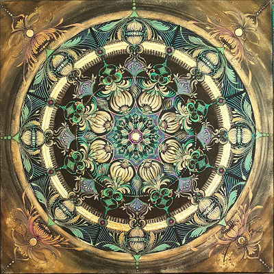 Neubeginn 80x80 cm, Acryl auf Leinwand, veredelt mit Glitter und Swarovski Kristallsteinchen CHF 3.500