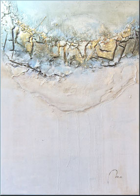 Goldfunken, 50x70 cm, Acryl auf Leinwand, Mischtechnik, Fr. 1.200.-