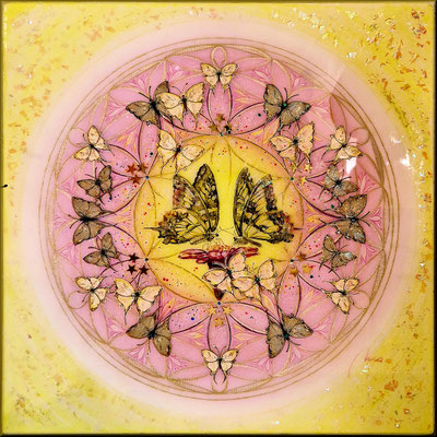 Flügelschlag einer zarten Seele. 40x40 cm. Privat