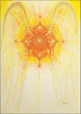Sonnenengel 50 x 70 cm, Acryltechnik, Swarovski Kristalle, Fr. 950