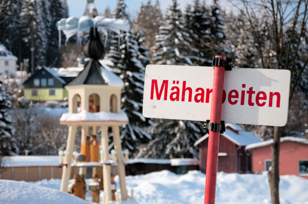 Carlsfeld...ja, auch Schnee muß gemäht werden