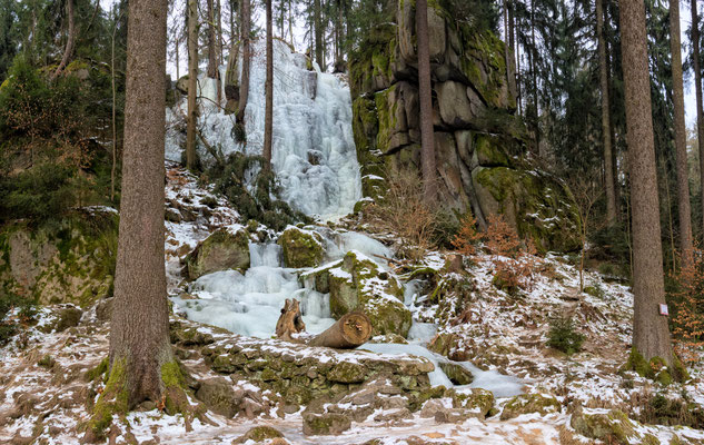 Blauenthaler Wasserfall im März 2018