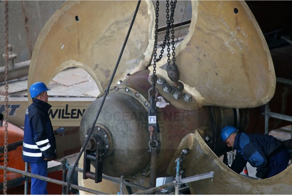 Montage der Propellerfügel