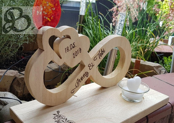 Holzwerk Peter Stoiber - Brandmalerei - Handgemachtes Hochzeitgeschenk mit Brandbild