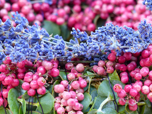 Pfefferkranz mit Lavendel