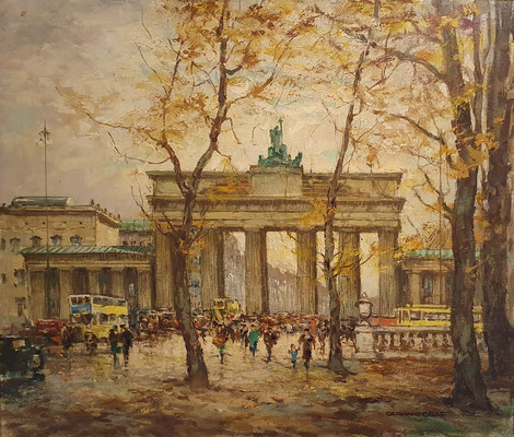 Brandenburger Tor im Herbst I, Öl Lw, um 1930, 60 x 70, r. u. sign., Museum der Havelländischen Malerkolonie, WVZ 0073