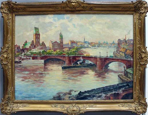 0141 Berlin - Waisenbrücke um 1930 II, Öl auf Leinwand, 72 x 100 cm, l. u. sign.