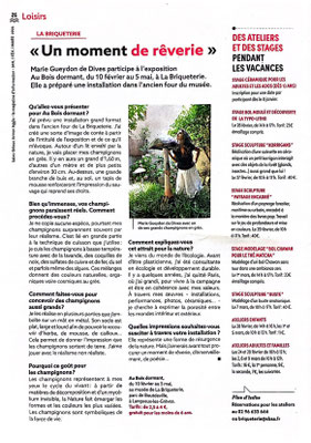« Un moment de rêverie », Mon Agglo Magazine, Saint Brieuc Armor, février 2024