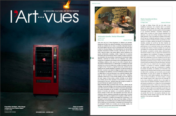 « Marie Gueydon de Dives, Château d'Assas, Le Vigan», Art Vues, décembre 2024