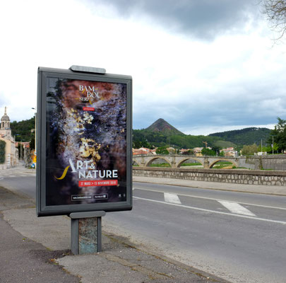 Affichage urbain, Photo d'un détail d'installation, Bambouseraie, 2016