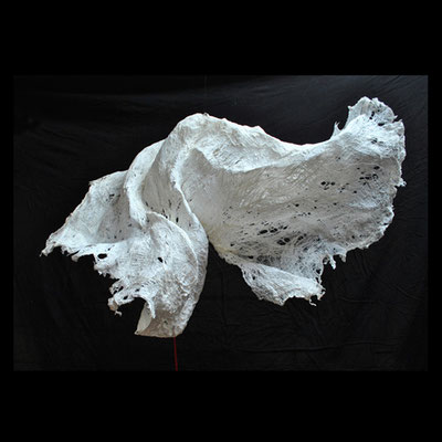 ENVOL, 2012. Fibre végétale de murier. Diamètre 70cm. Création pour Coll. part. 
