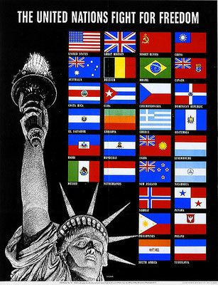 La Charte de l’Atlantique élaborée par le premier ministre britannique Winston Churchill et le président américain Franklin Delano Roosevelt en Août 1941 a servi de base à la  Charte des Nations unies signée le 26 juin 1945 à San Francisco par 51 États.
