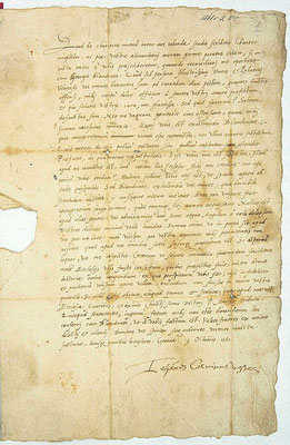 Le 18 mai 1558, lorsque Calvin demande à tous les Italiens exilés à Genève de signer un acte de foi trinitaire. Le document est contesté par Giovanni Valentino Gentile, Alciati della Motta et Biandrata, qui refusent de le signer. 