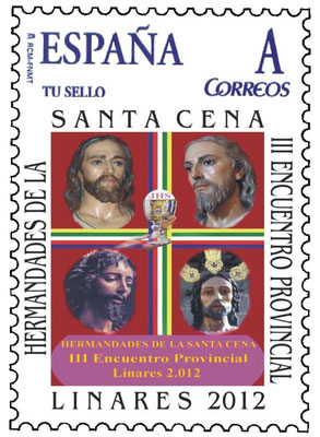 Sello conmemorativo del encuentro celebrado en linares de hdad. Sacramentales de Jaén 2012