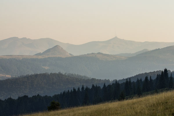 Morning haze over the Dinaric alps, Montenegro