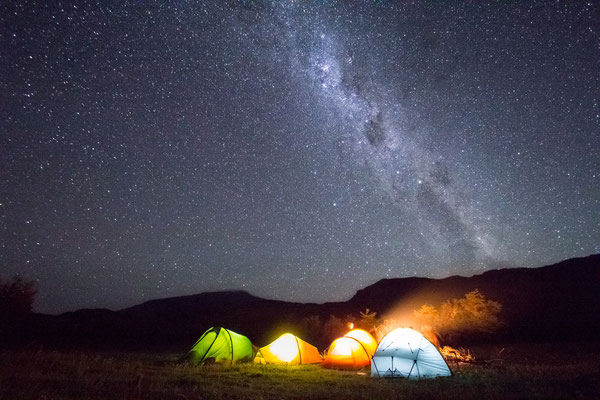 The milkway rising over our tents whilst cycling Chile's Ruta 7, the Carretera Austral deep in Patagonia.