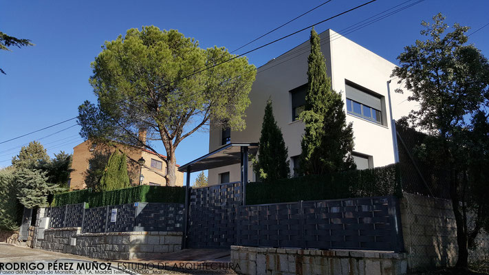 Proyecto de vivienda unifamiliar en Torrelodones. Rodrigo Pérez Muñoz Arquitecto.