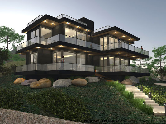 Proyecto de vivienda unifamiliar y piscina en Torrelodones, Madrid, Rodrigo Pérez Muñoz, Arquitecto.