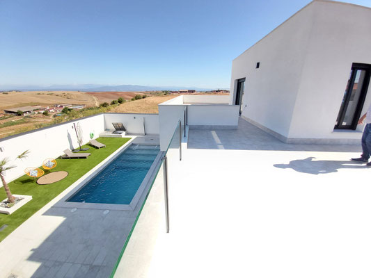 Proyecto de vivienda unifamiliar y piscina. Rodrigo Perez Muñoz Arquitecto.