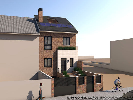 Proyecto de vivienda unifamiliar, ladrillo cara vista, Rodrigo Pérez Muñoz Arquitecto.