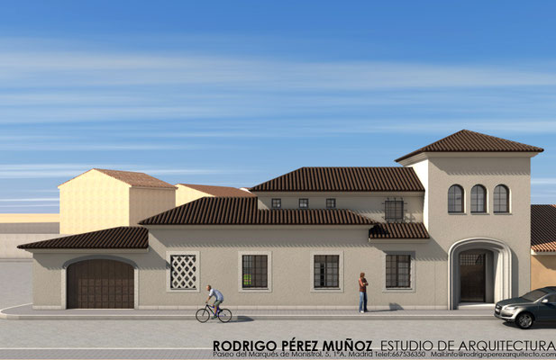 Proyecto de vivienda y piscina en Toledo. Rodrigo Perez Muñoz Arquitecto.