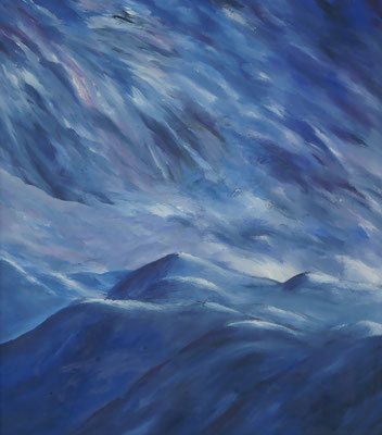 Blaue Hügel Öl 50x60cm