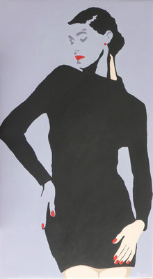 "Diva in Pose", 90 x 50 cm, Acryl auf Leinwand