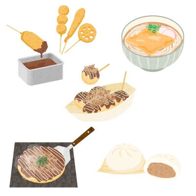 大阪グルメのイラスト