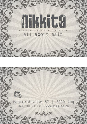Visitenkarte für einen Frisiersalon