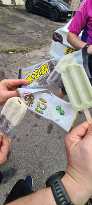 Grüne Bohnen- und Sesam-Eis