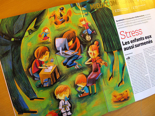 L'Hebdo. Stress, les enfants eux aussi surmenés. ©2011