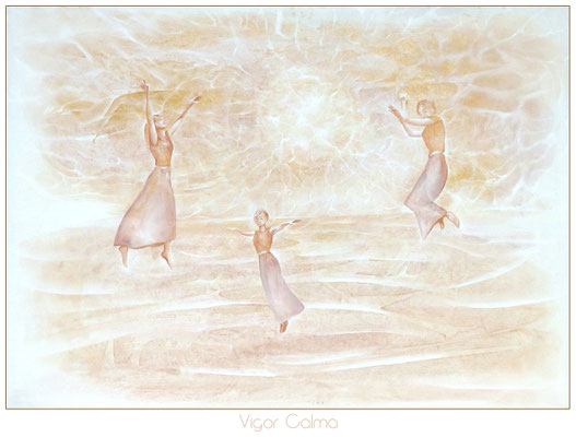 "Sonnenflug" (sunflight), Acryl/Oilpainting, 100 X 140 cm,  Vigor Calma