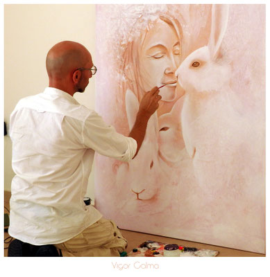 Painting "Peace", oil and acrylic on canvas, Vigor Calma