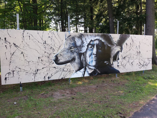 peuple authoctone, graffiti, murale, Quebec, Canade