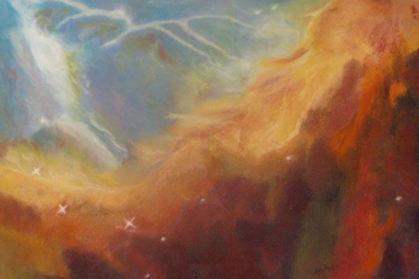 Swan Nebula pastel by Ernest Antholis