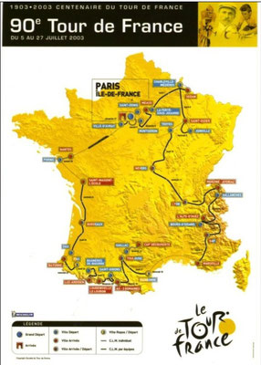 Parcours Tour de France 2003