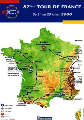 Parcours Tour de France 2000
