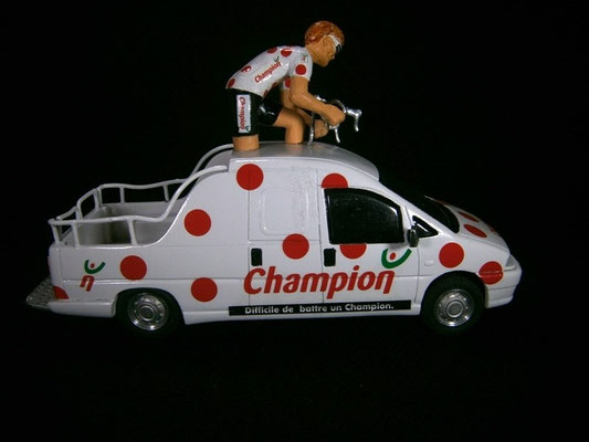 Peugeot Expert  " CHAMPION " Version N°2 Cycliste en danseuse   Caravane Tour de France 1999