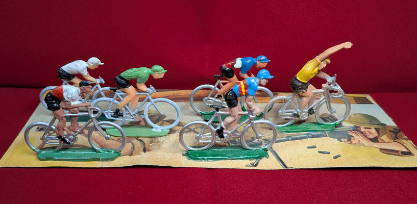  Plaque de 6 cyclistes original Manuel Sotorres