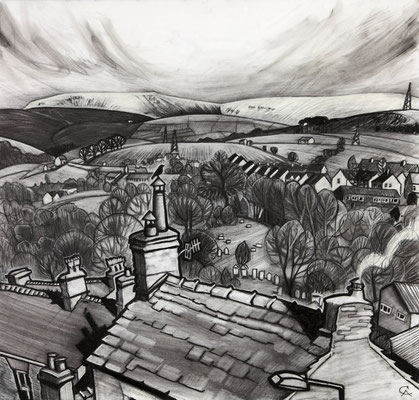 'Waiting for spring' (charcoal)