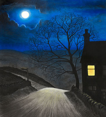 'Abide with me' (charcoal and chalk)